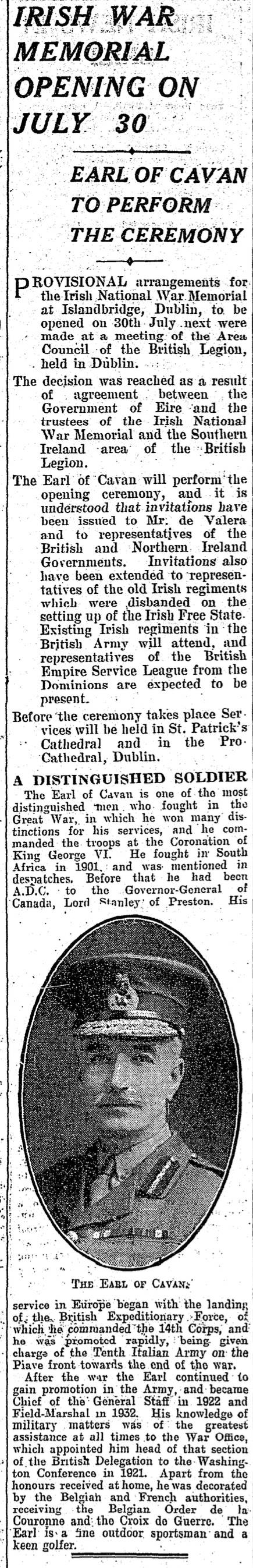 The Irish Times, 16 May 1939.