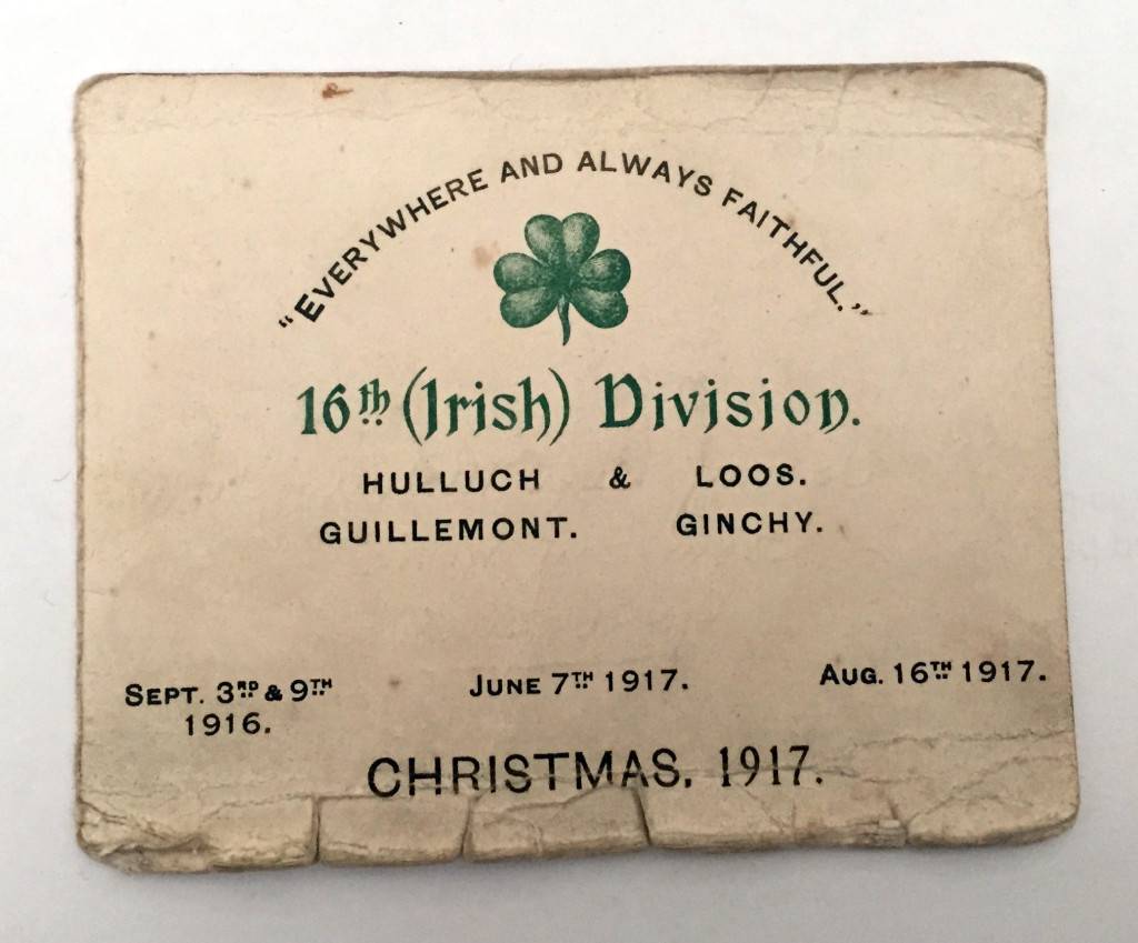 16th Irish Division Christmas card exterior